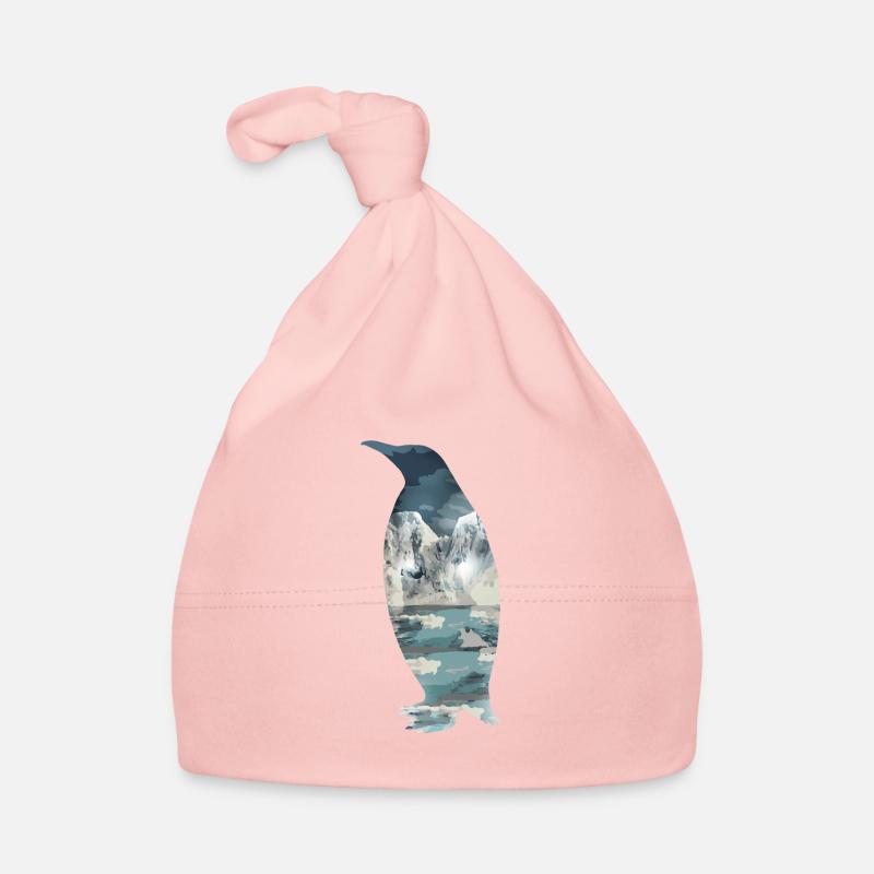 Double exposition Animaux Pingouin - Idée cadeau Bonnet bio Bébé