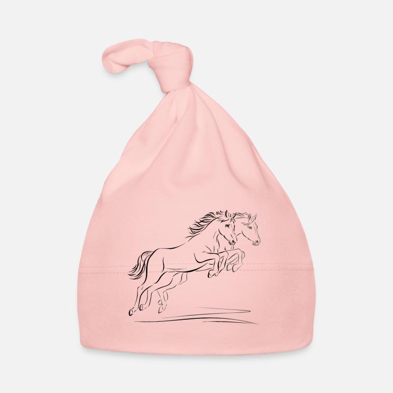 Zwei Pferde Baby Bio-Mütze