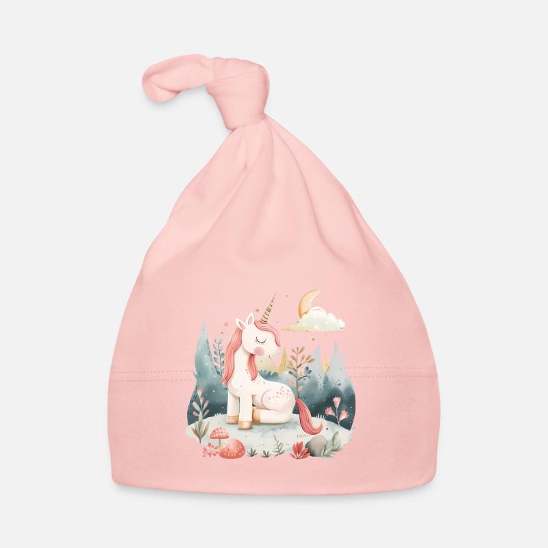 Ein niedliches Märchen-Einhorn Baby Bio-Mütze