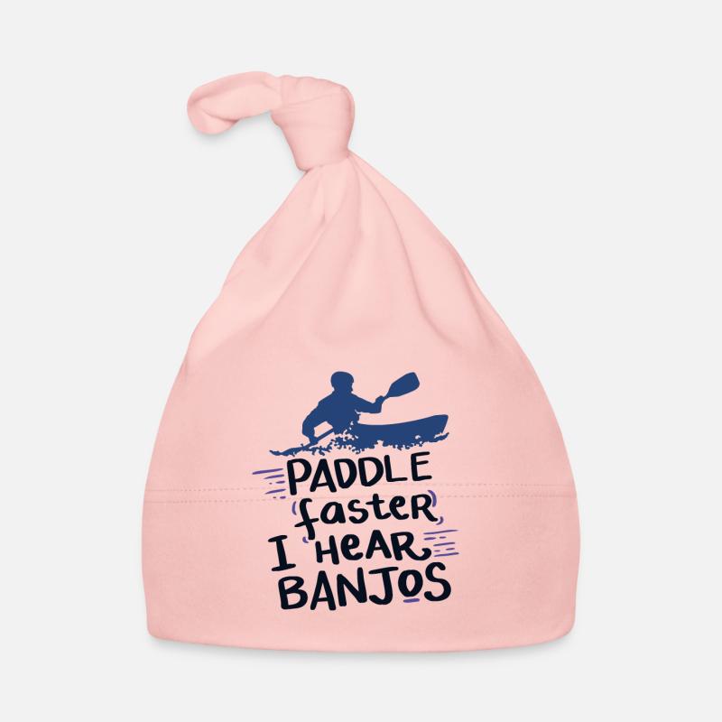 Paddle faster I hear banjos gift idea Organic Baby Cap