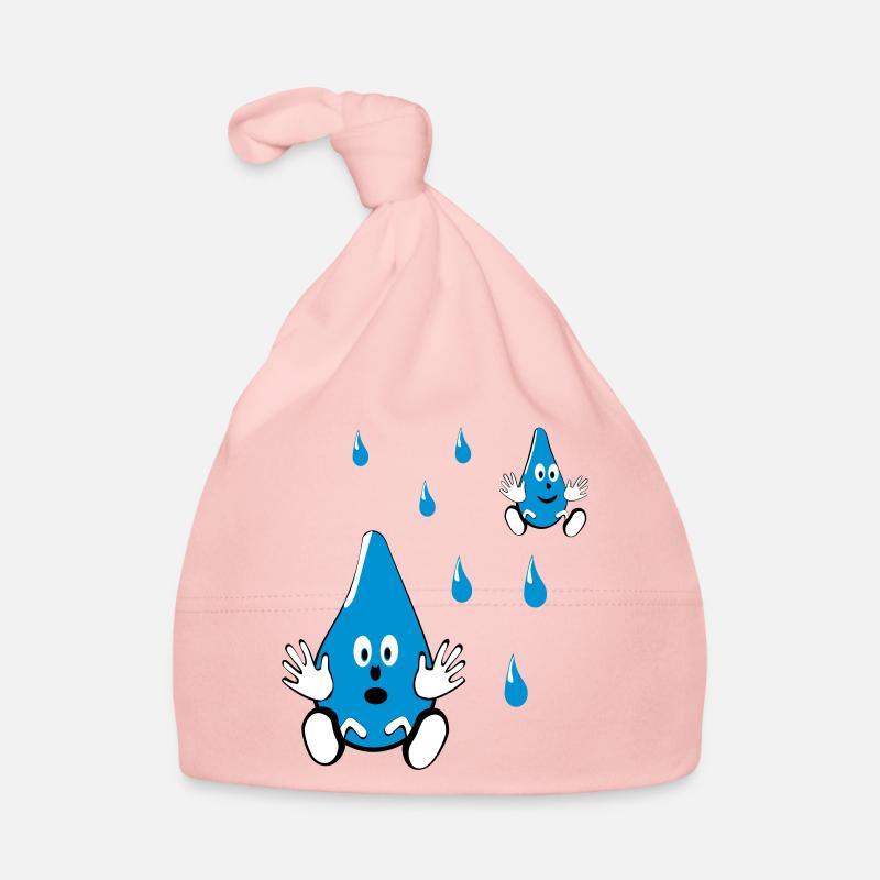 Petits amis goutte d’eau - Bonnet bio Bébé - rose