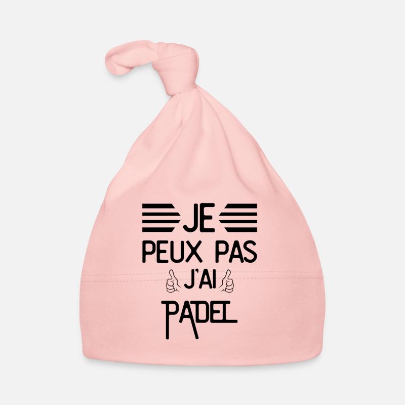 Je Peux Pas J Ai Padel - Bonnet bio Bébé - rose
