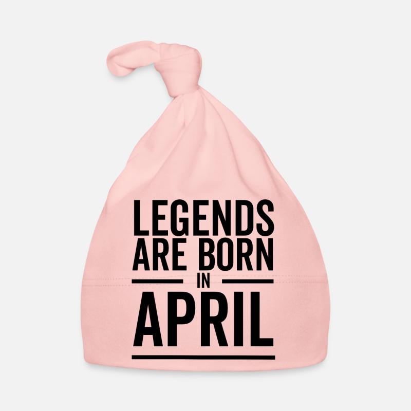 Legends Are Born in April Organic Baby Cap