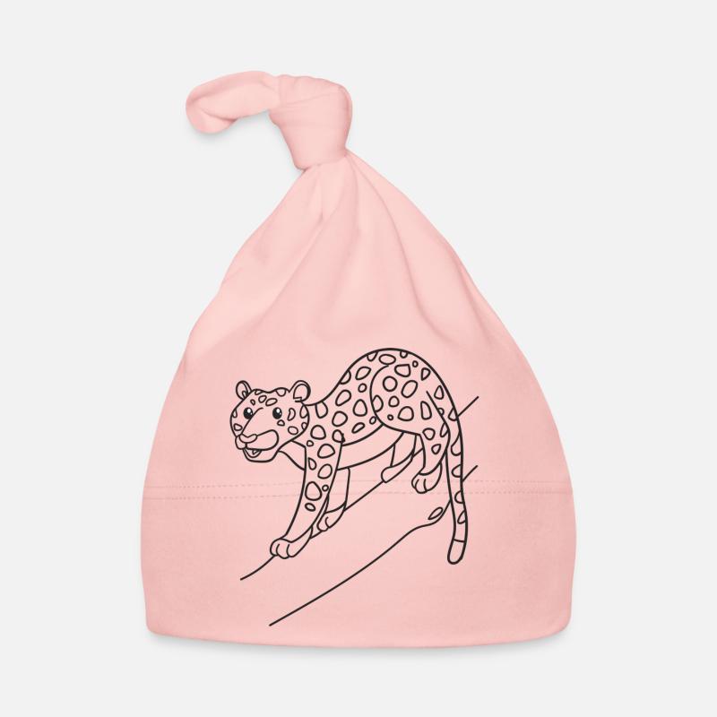Léopard, gros chat, cadeau, idée cadeau Bonnet bio Bébé