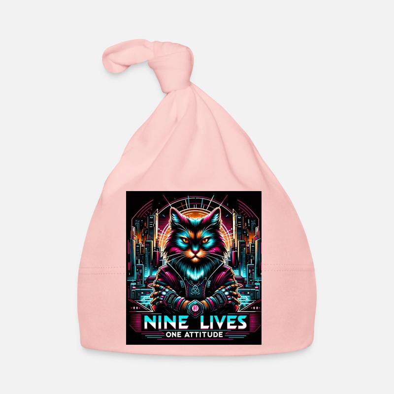 Cyberpunk Cat - Neun Leben, eine Einstellung Baby Bio-Mütze