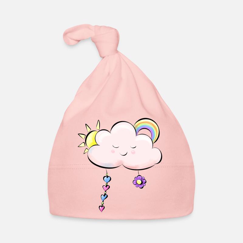 pink clouds Organic Baby Cap