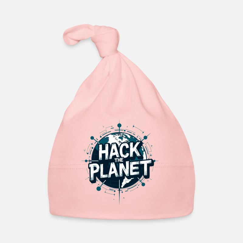 Globus Hack Motiv – Planetärer Techstil Baby Bio-Mütze