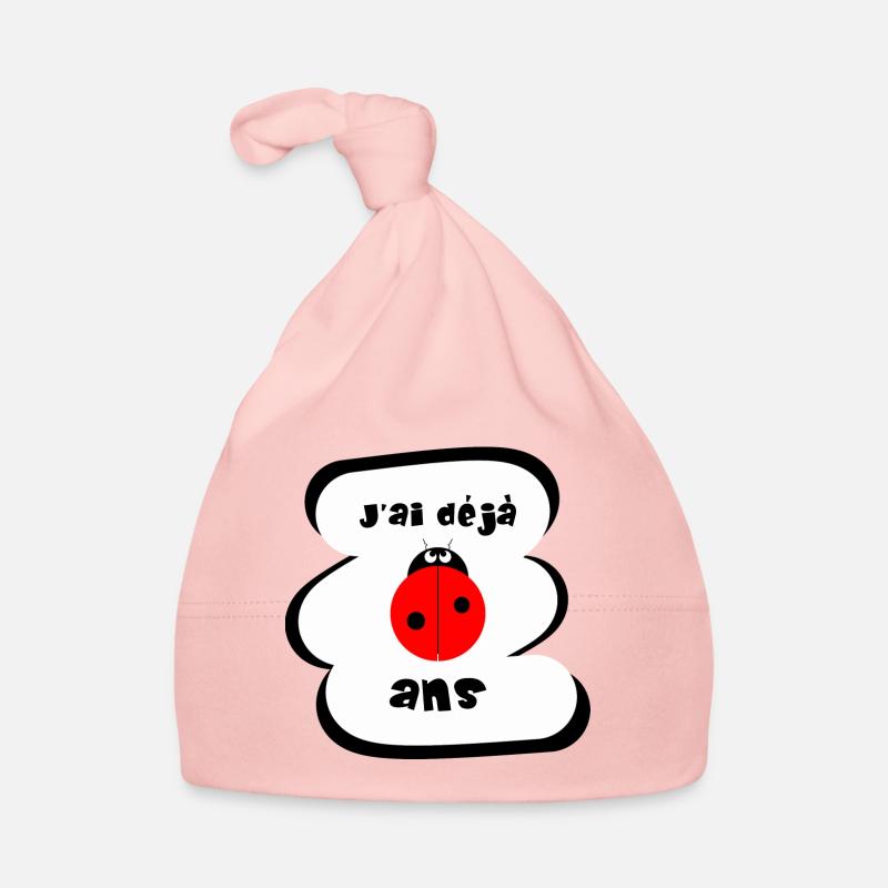 J'ai déjà 2 ans - coccinelle mignonne - version 2 - Bonnet bio Bébé - rose