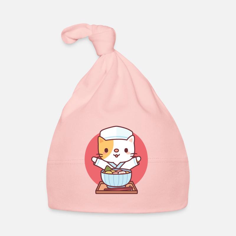 Cute Ramen Chef Neko Cat Organic Baby Cap