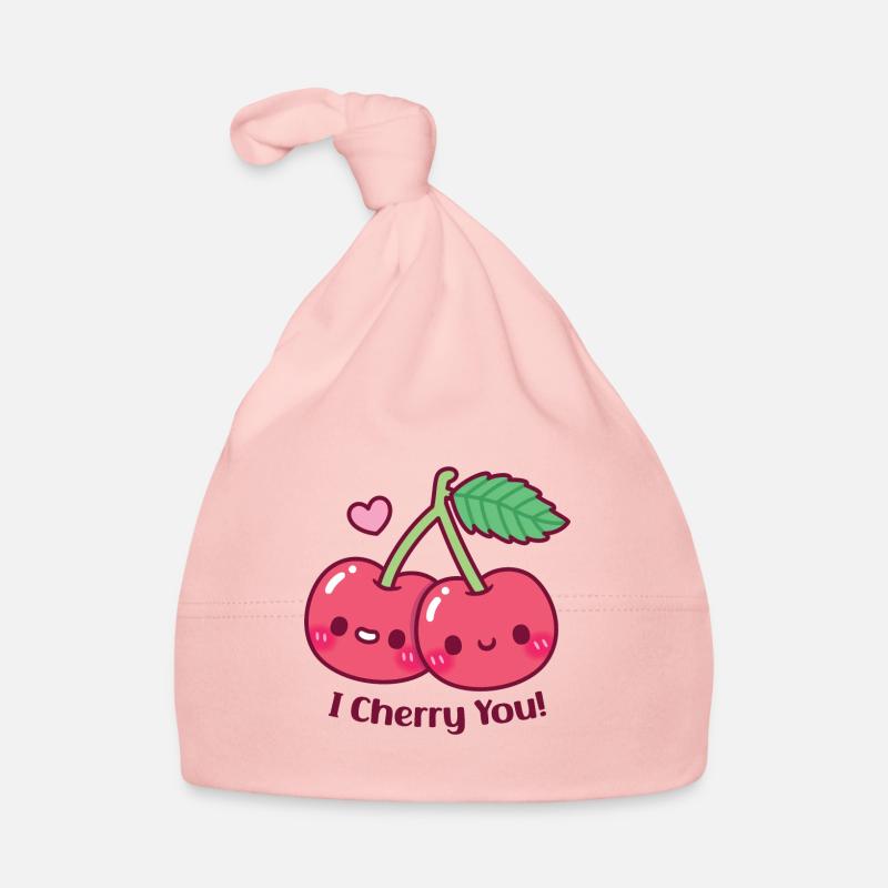 Cute Cherries I Cherry You Pun Organic Baby Cap