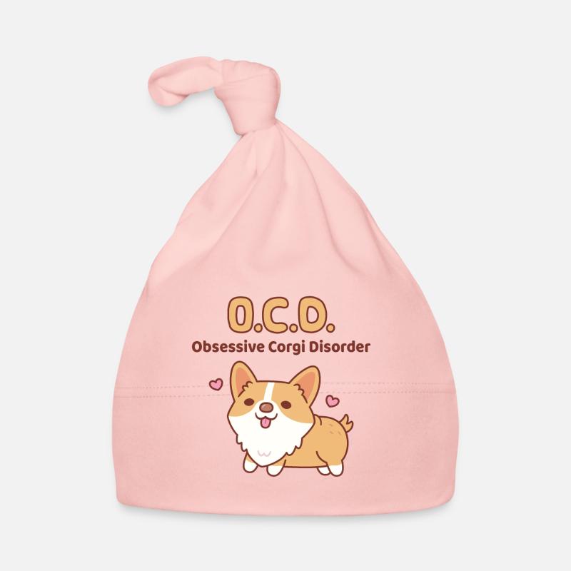 Cute Corgi Obsessive Corgi Disorder Funny Organic Baby Cap