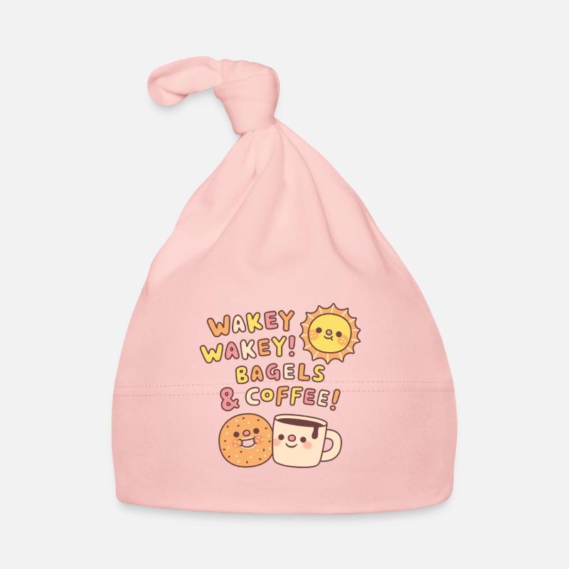 Bagels Wakey Wakey mignons et café et soleil Bonnet bio Bébé