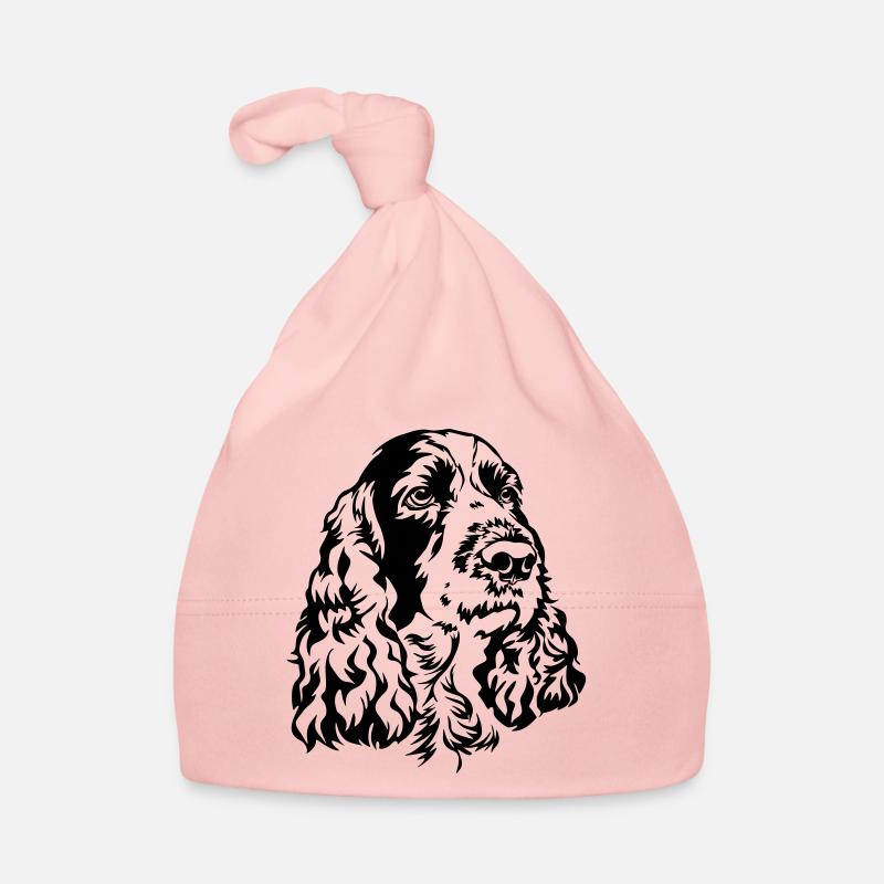 Englischer Springer Spaniel Kopf Baby Bio-Mütze