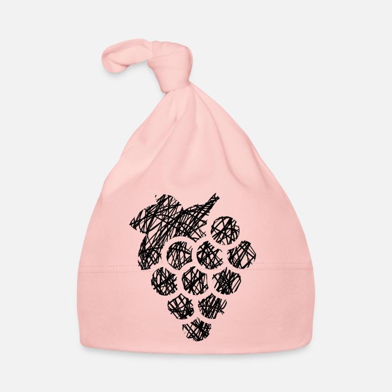 Grape Scribble Painted Black Idée cadeau Bonnet bio Bébé
