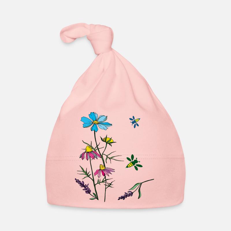 Herbs, chamomile, bees Organic Baby Cap