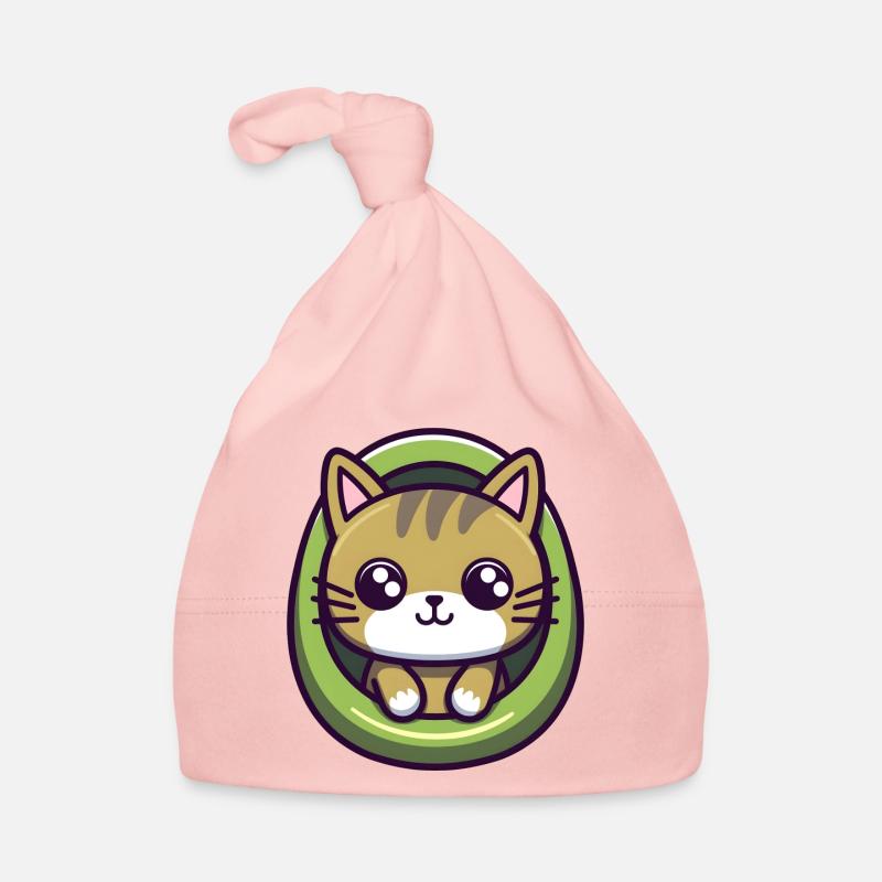 Chat Kawaii Design 1 Bonnet bio Bébé