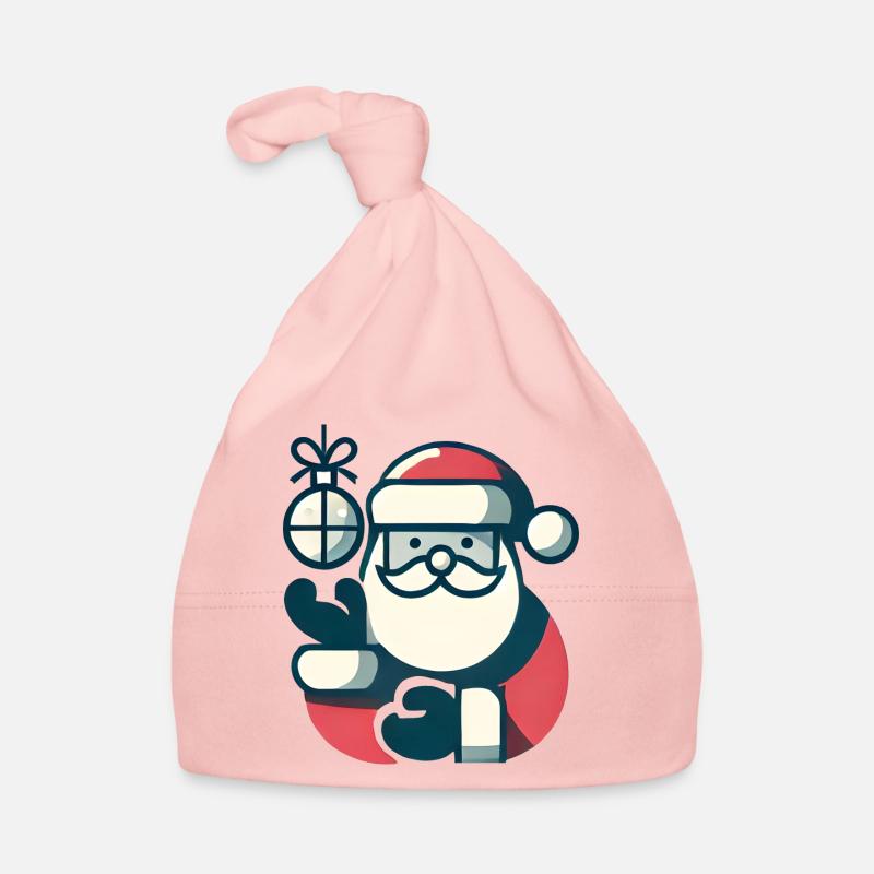 Weihnachtsmann mit Weihnachtskugel Baby Bio-Mütze
