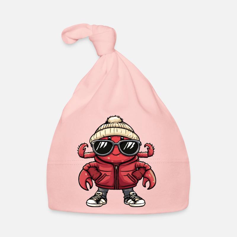 Krebs Krabbe Cool Comic Baby Bio-Mütze