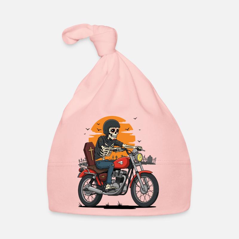 Motard squelette Bonnet bio Bébé