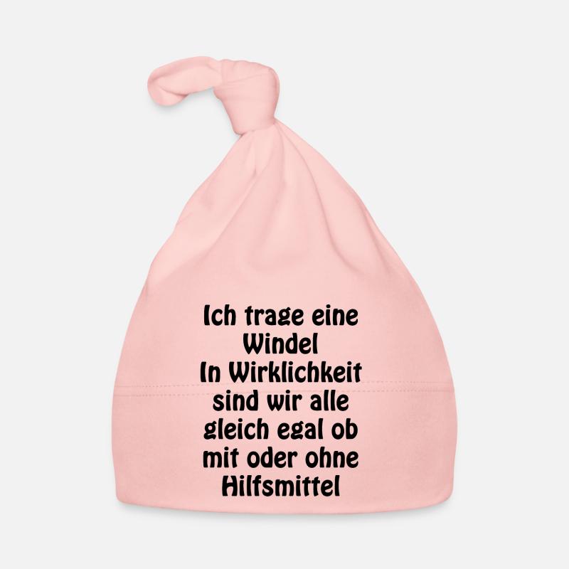 Ich trage eine Windel - Baby Bio-Mütze - Rosa
