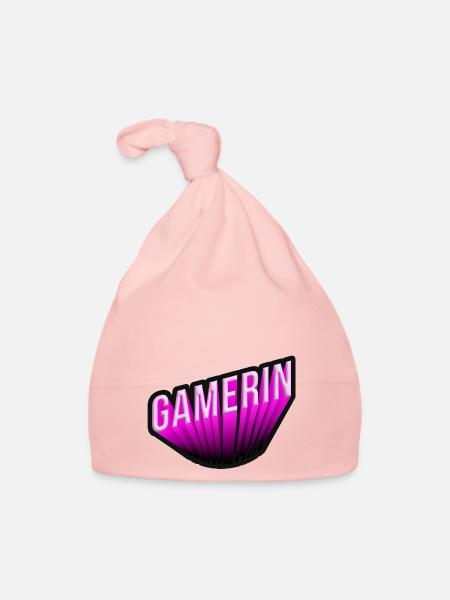 Gamerin 3D NEON PINK - Baby Bio-Mütze - Rosa - Vorne