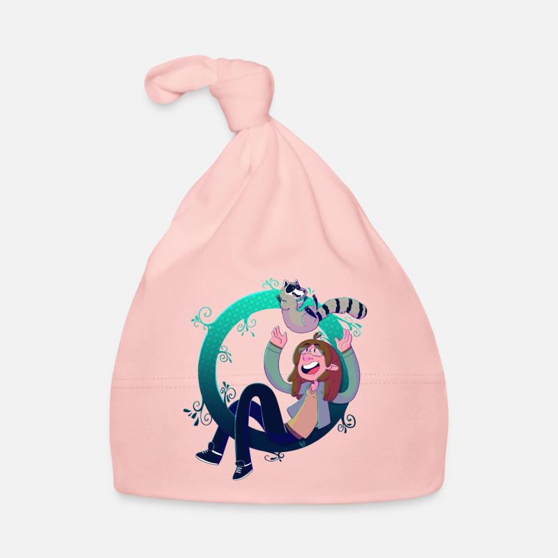 Ire mit dem Waschbären Baby Bio-Mütze