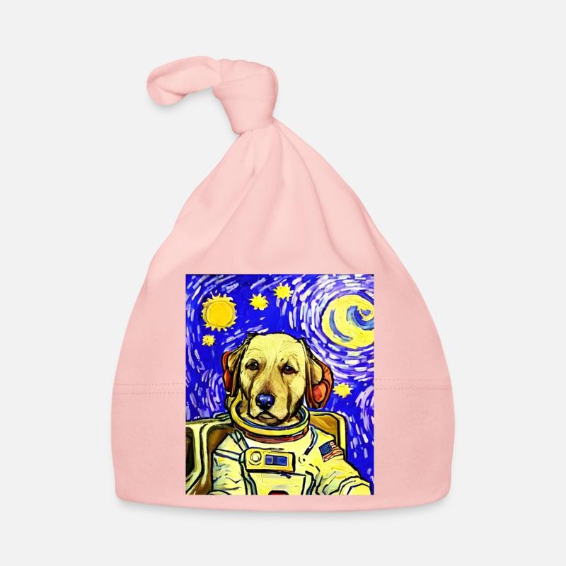 Astronaut Dog Van Gogh Organic Baby Cap