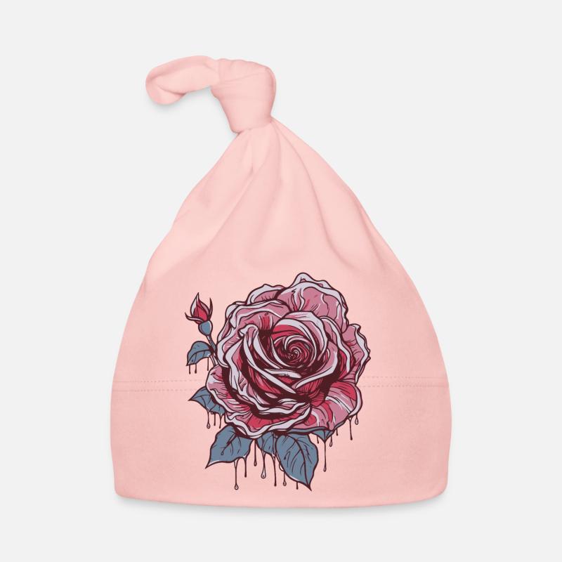 Rote Rose Baby Bio-Mütze