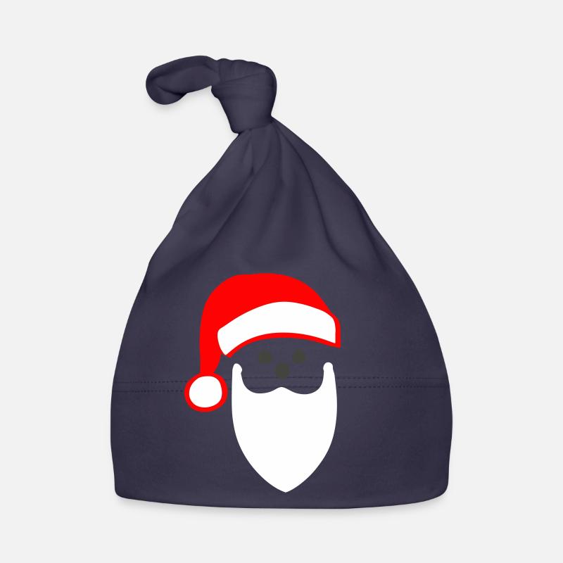 ENTZÜCKENDER MINIMALISTISCHER STILISIERTER WEIHNACHTSMANNKOPF Baby Bio-Mütze