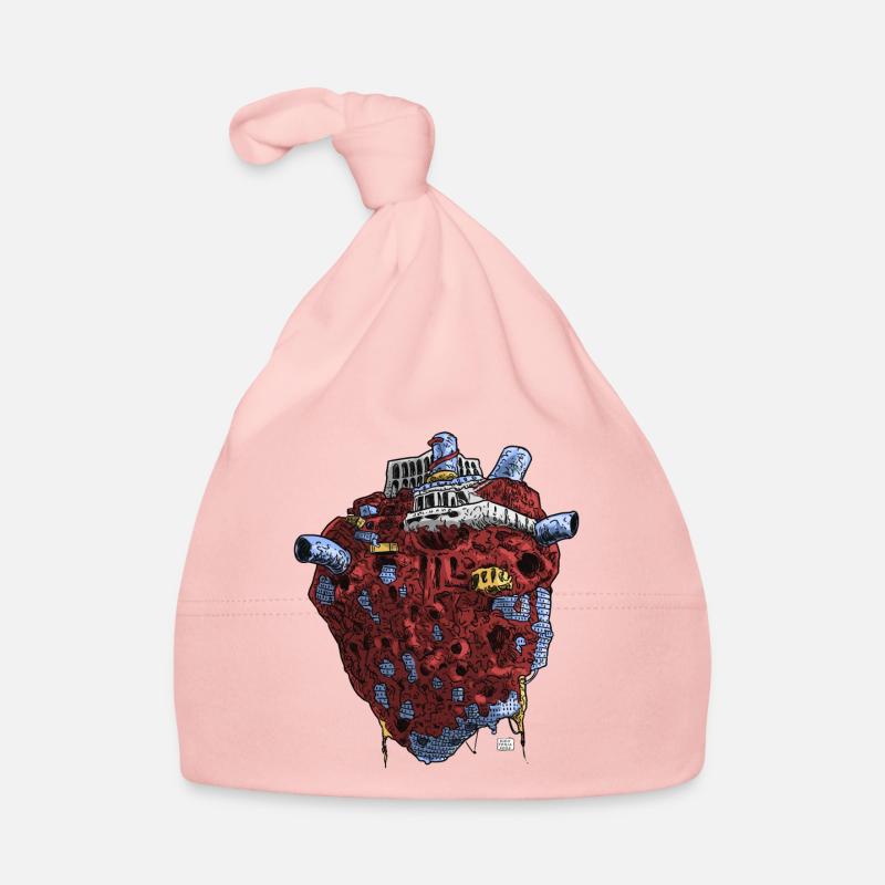 Herz Schiffswrack - Baby Bio-Mütze - Rosa