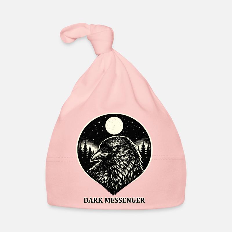Dark Messenger - Rabe im Woodcut Stil Baby Bio-Mütze