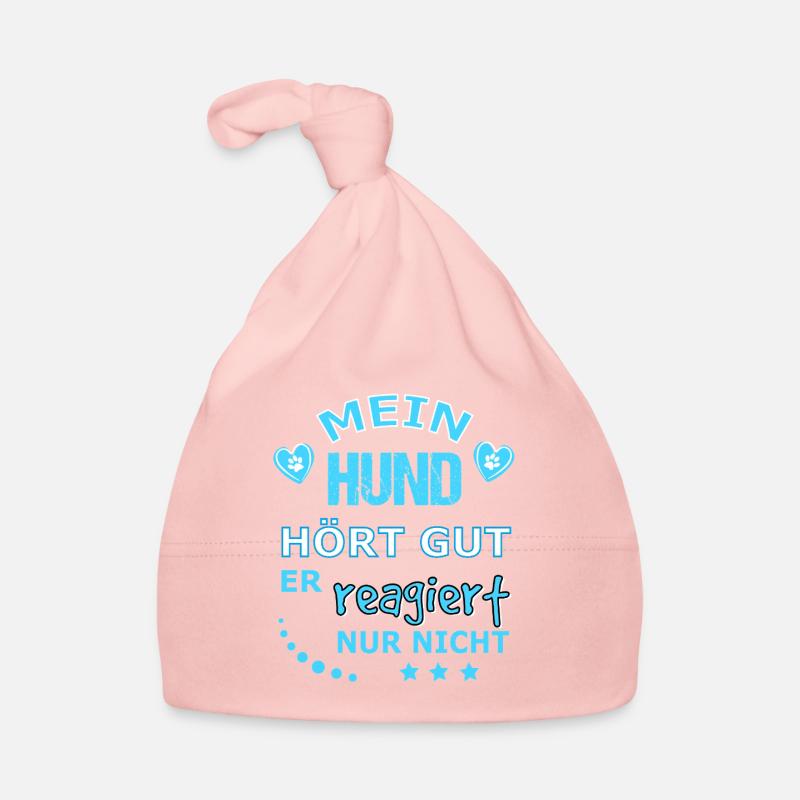 Mon chien entend bien, ne répond jamais - Bonnet bio Bébé - rose