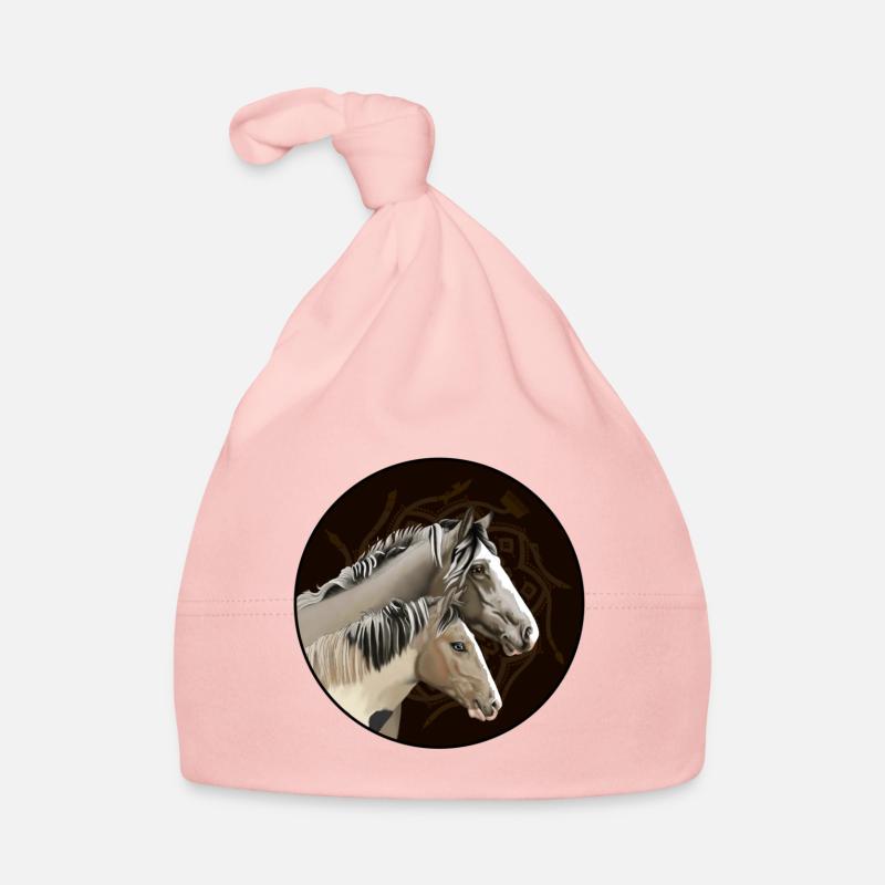 Graue Pferde/Cheval gris Bonnet bio Bébé