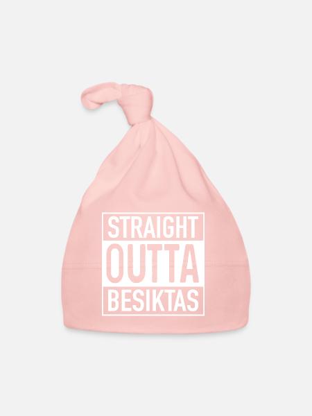 Tout droit OUTTA BESIKTAS - Bonnet bio Bébé - rose - Devant
