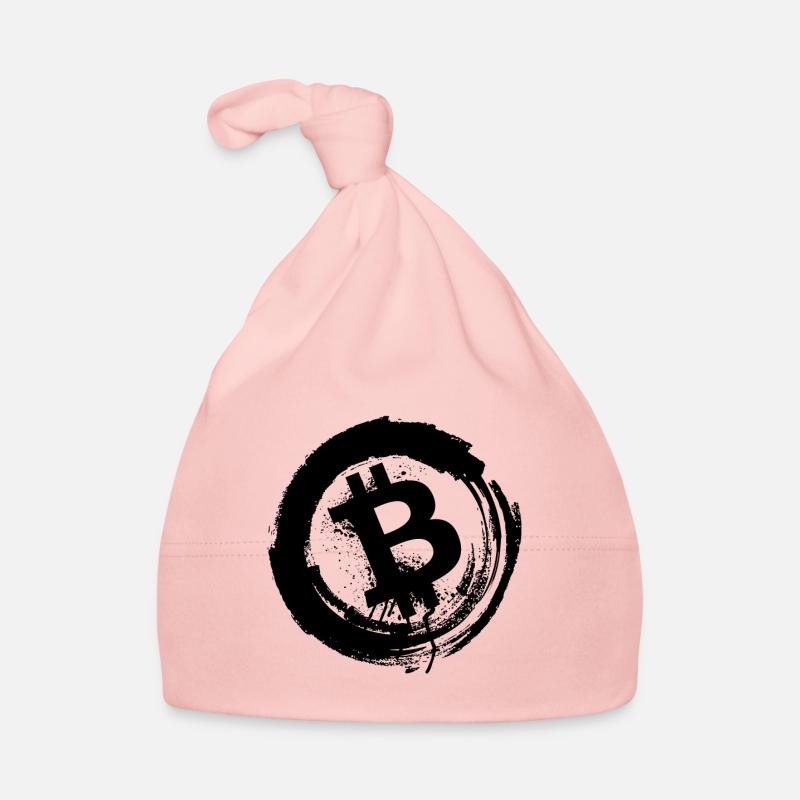 Bitcoin Design Logo - Bonnet bio Bébé - rose