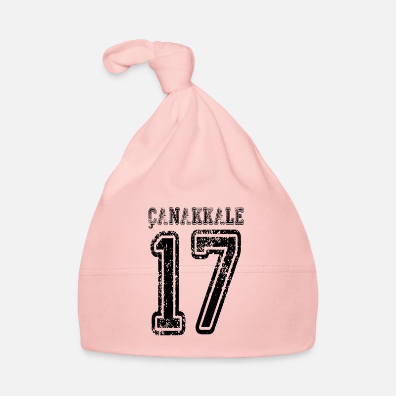 Canakkale 17 cadeau de plaque d'immatriculation turque - Bonnet bio Bébé - rose