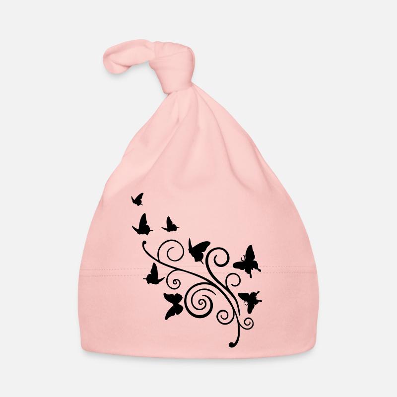 wirbelt Kunst & Schmetterlinge Baby Bio-Mütze