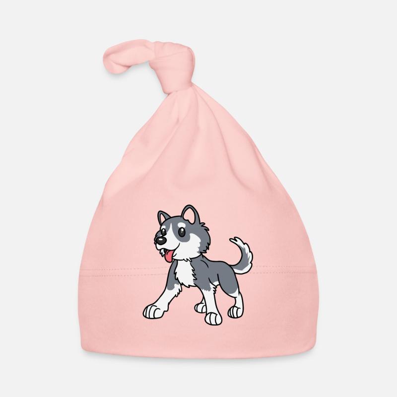 Husky Hund Baby Bio-Mütze