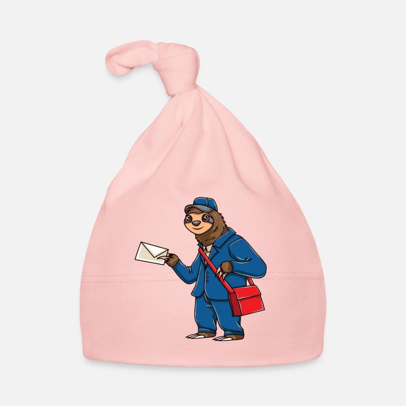 Sloth Postman Postman Sloth - Organic Baby Cap - pink