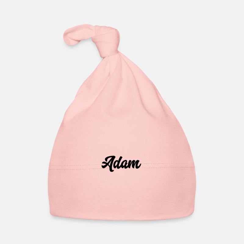 Adam Custom Text Birthday Name Organic Baby Cap