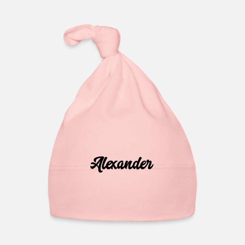 Alexander Custom Text Birthday Name Organic Baby Cap