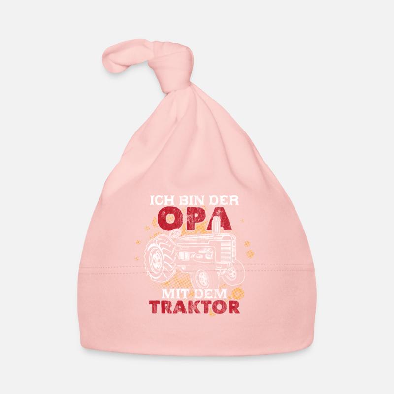 Opa mit Traktor Trecker Opa Großvater Lustiges Opa Baby Bio-Mütze