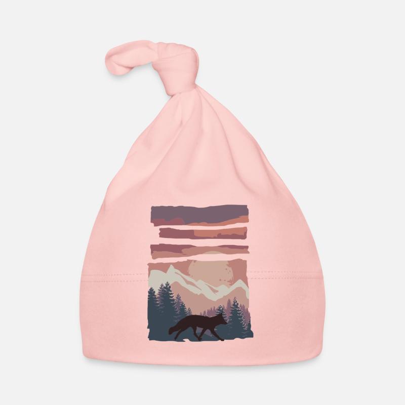 Fuchs Waldtier Geschenk - Baby Bio-Mütze - Rosa
