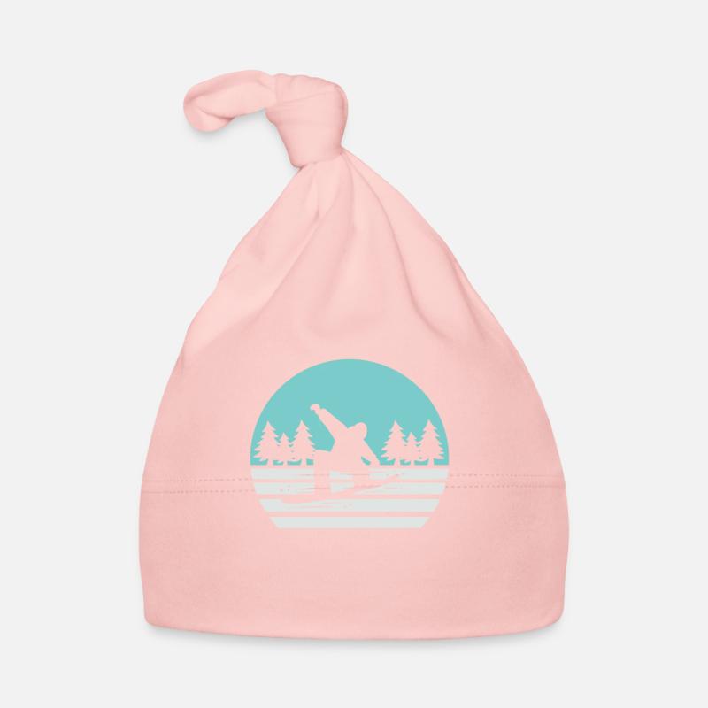 Snowboard Retro Vintage Baby Bio-Mütze