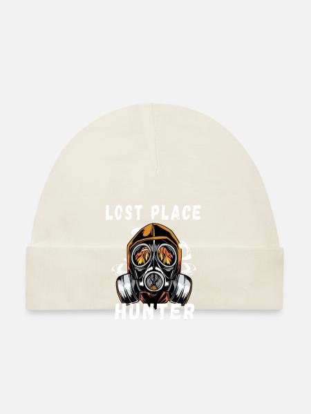Caméra citation Lost Place Hunter Explorer cadeau - Bonnet bio Bébé - rose - Devant