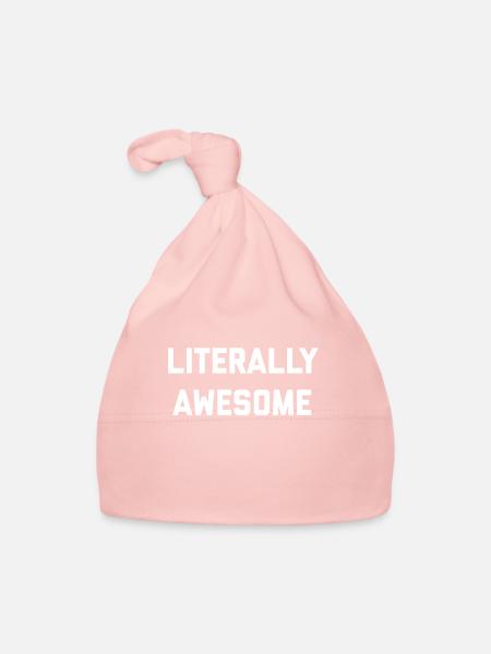 Buchstäblich großartig - Baby Bio-Mütze - Rosa - Vorne