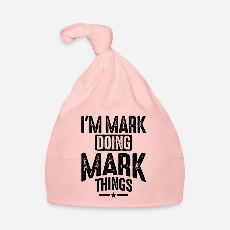 Mens Funny Personalized Name Mark Organic Baby Cap