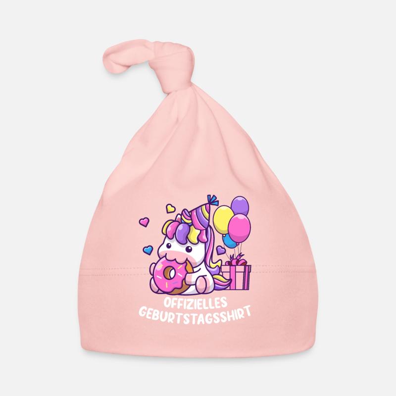 Einhorn Kindergeburtstag Geburtstagsshirt Baby Bio-Mütze