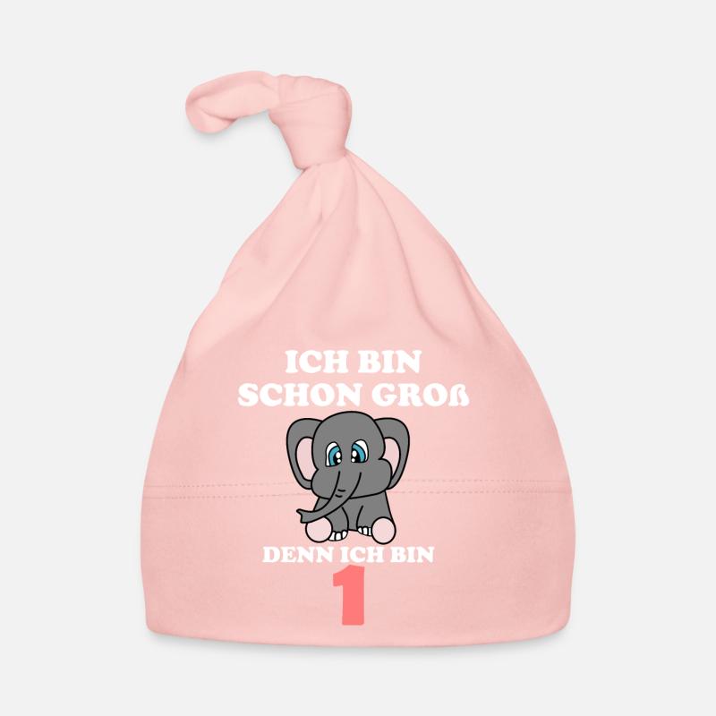 Ich bin schon groß denn ich bin 1. Geburtstag 1. Baby Bio-Mütze