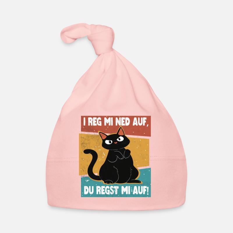 Je m'inscris sur la conception des chats avec un c - Bonnet bio Bébé - rose